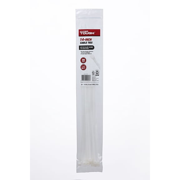 Hyper Tough Cable Ties, 14 in, 100 Count
