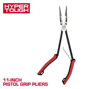 Hyper Tough 11 in Pistol Grip Pliers with Dual Material Comfort Grips, 44349