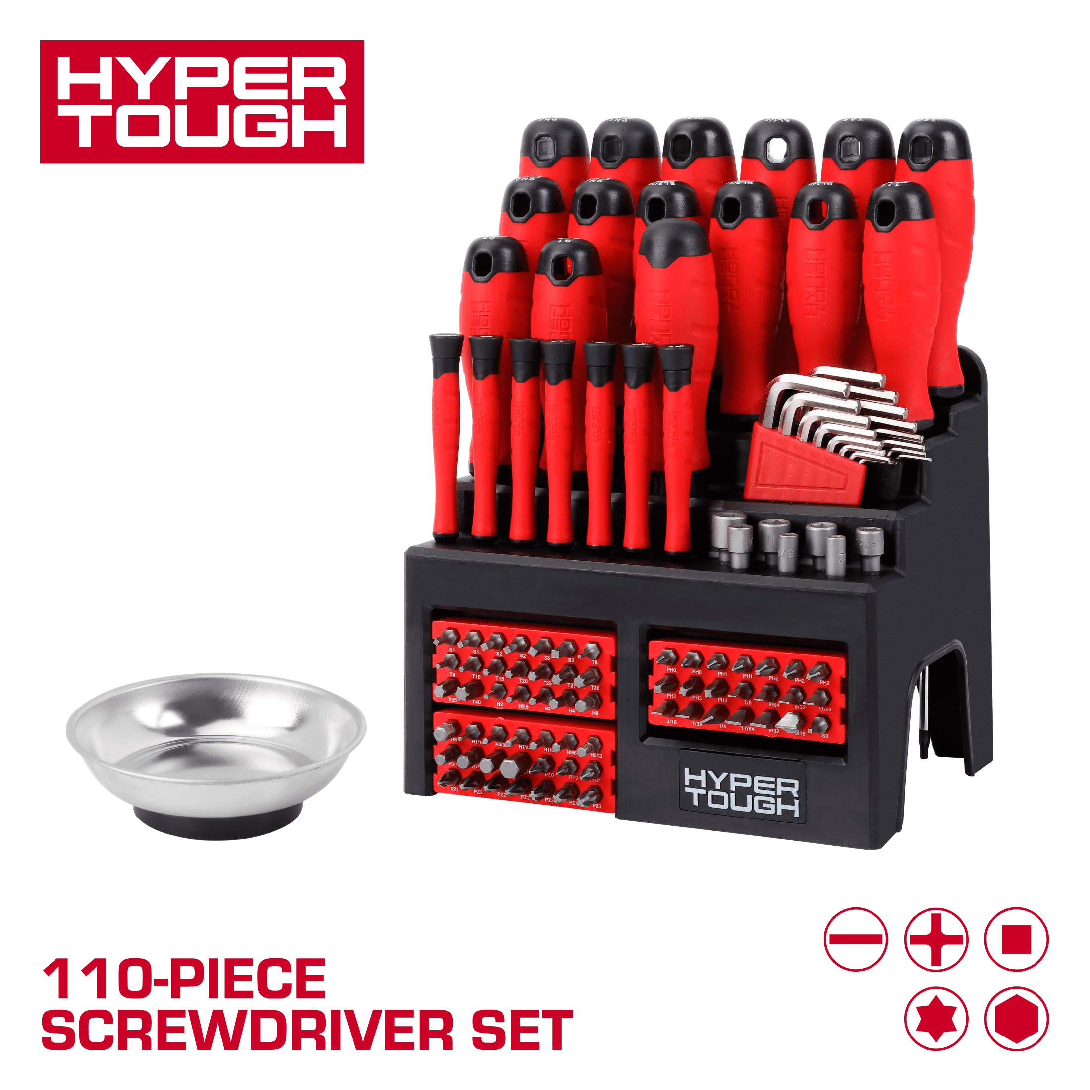 DEVICE WORKS ワルノビタ 110/130 セット超希少 Hyper Tough 110-Piece Screwdriver Set with Storage Rack - Walmart.com