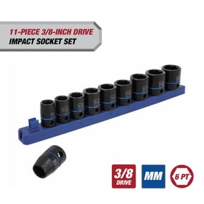 Hyper Tough 11-Piece 3/8-inch Drive Metric Socket Set (mm)