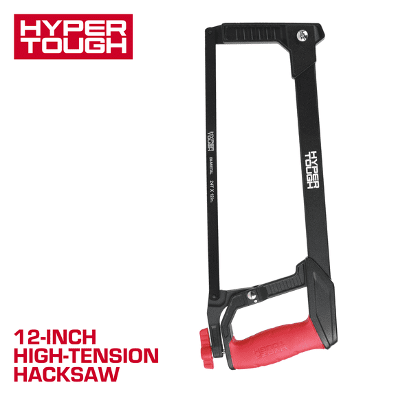 Hyper Tough 12-inch High Tension Hacksaw with Onboard Blade Storage