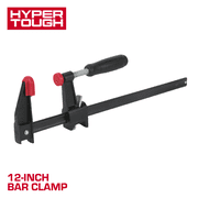 Hyper Tough 12-inch F-style Bar Clamp with Comfort Grip Handle