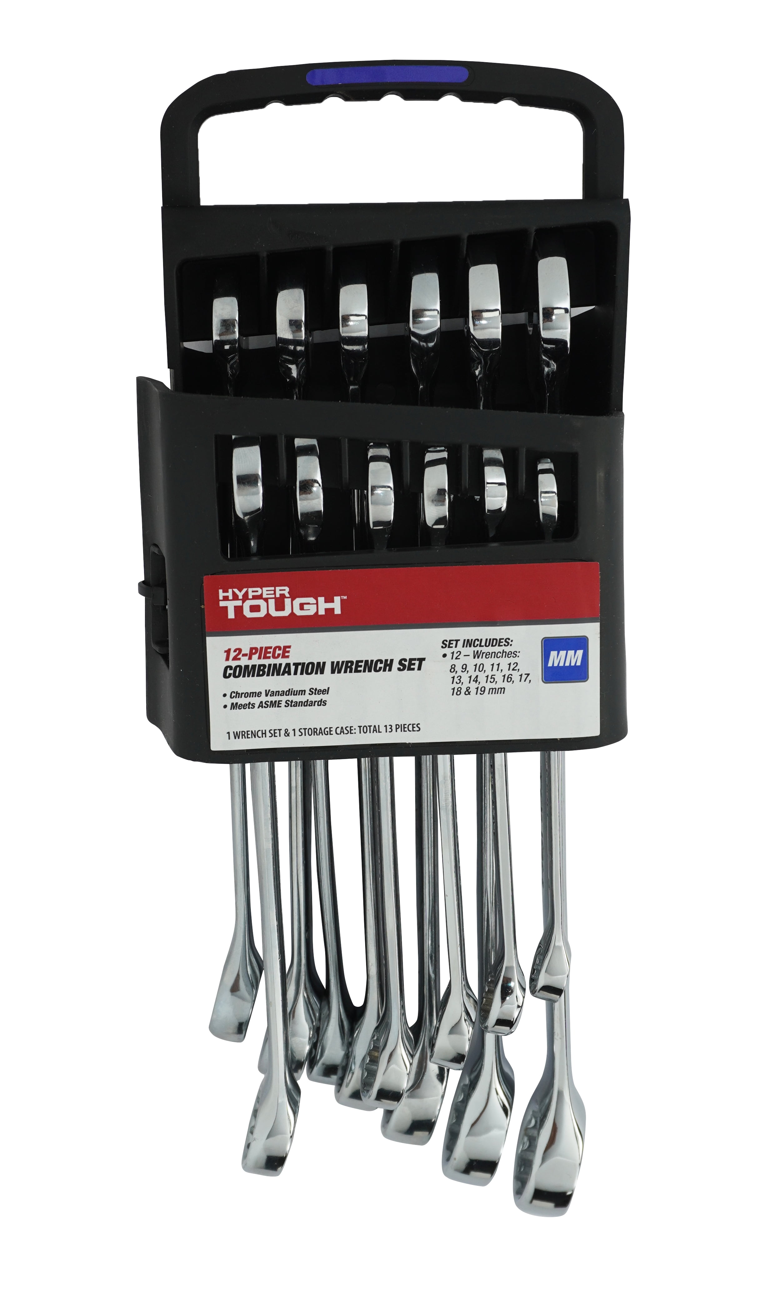 Hyper Tough 12-Piece Combination Wrench Set - Metric