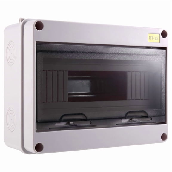HT-12 Way IP65 Mcb Breaker Box Distribution Protection Box ABS Power Electronic Din Rail Enclosure for Circuit Breaker