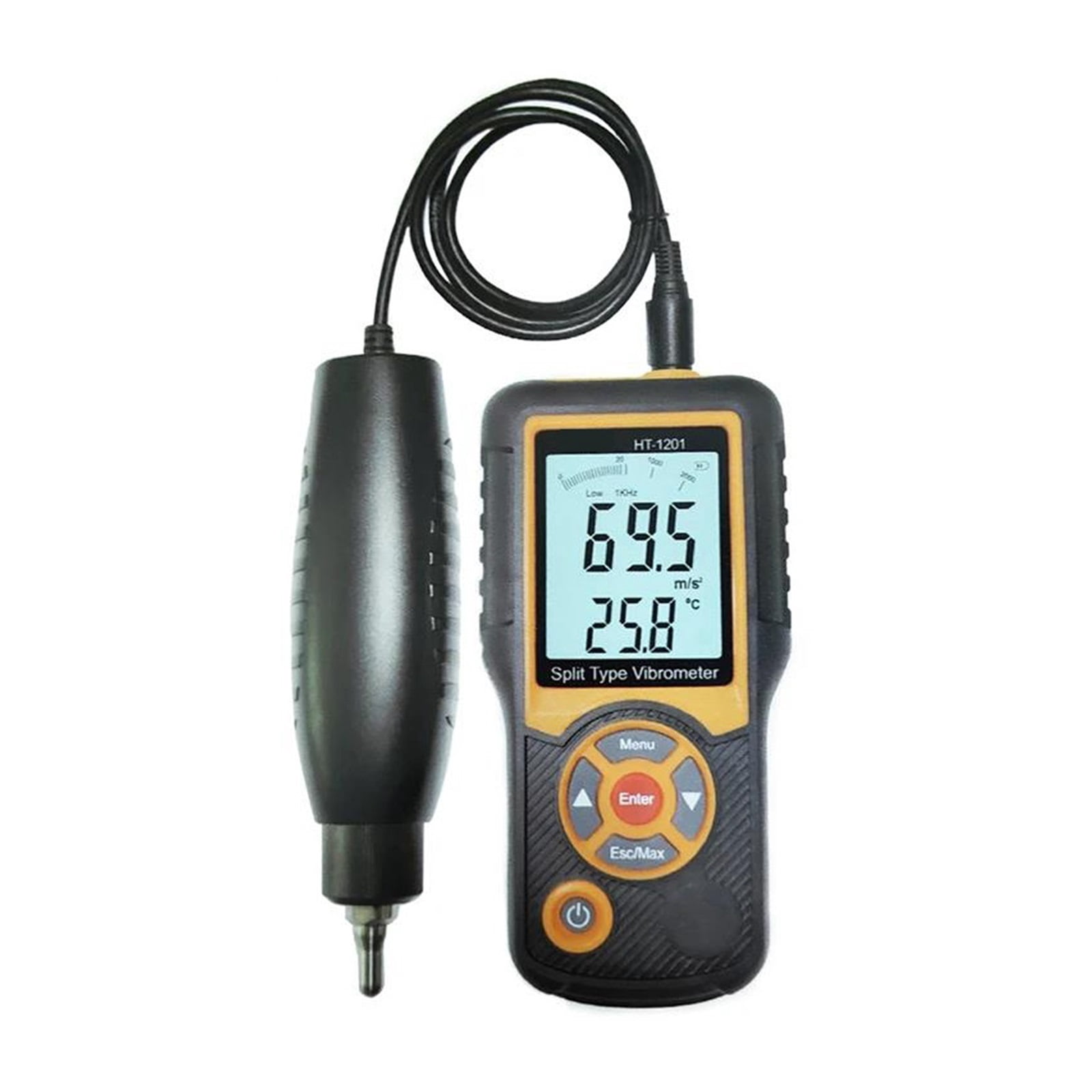 HT-1201 Portable LCD Vibration Analyzer Tester Meter Vibrometer Gau 0.1 ...
