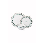 Holiday Time 12 PC Ceramic Dinnerware Set, Holly Pattern