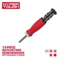 thumbnail image 1 of Hyper Tough 13-Piece Ratcheting Screwdriver with In-Handle Storage, 1 of 16