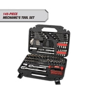 Hyper Tough 145-Piece Mechanics Tool Set, 1/4, 3/8 & 1/2-inch Drive SAE & mm