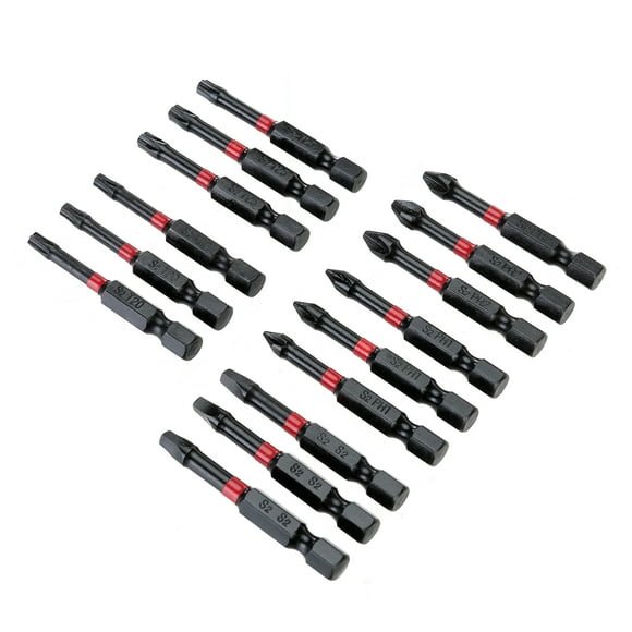 Hyper Tough 15 Piece 2" Impact Rated Screwdriver Bit Set
