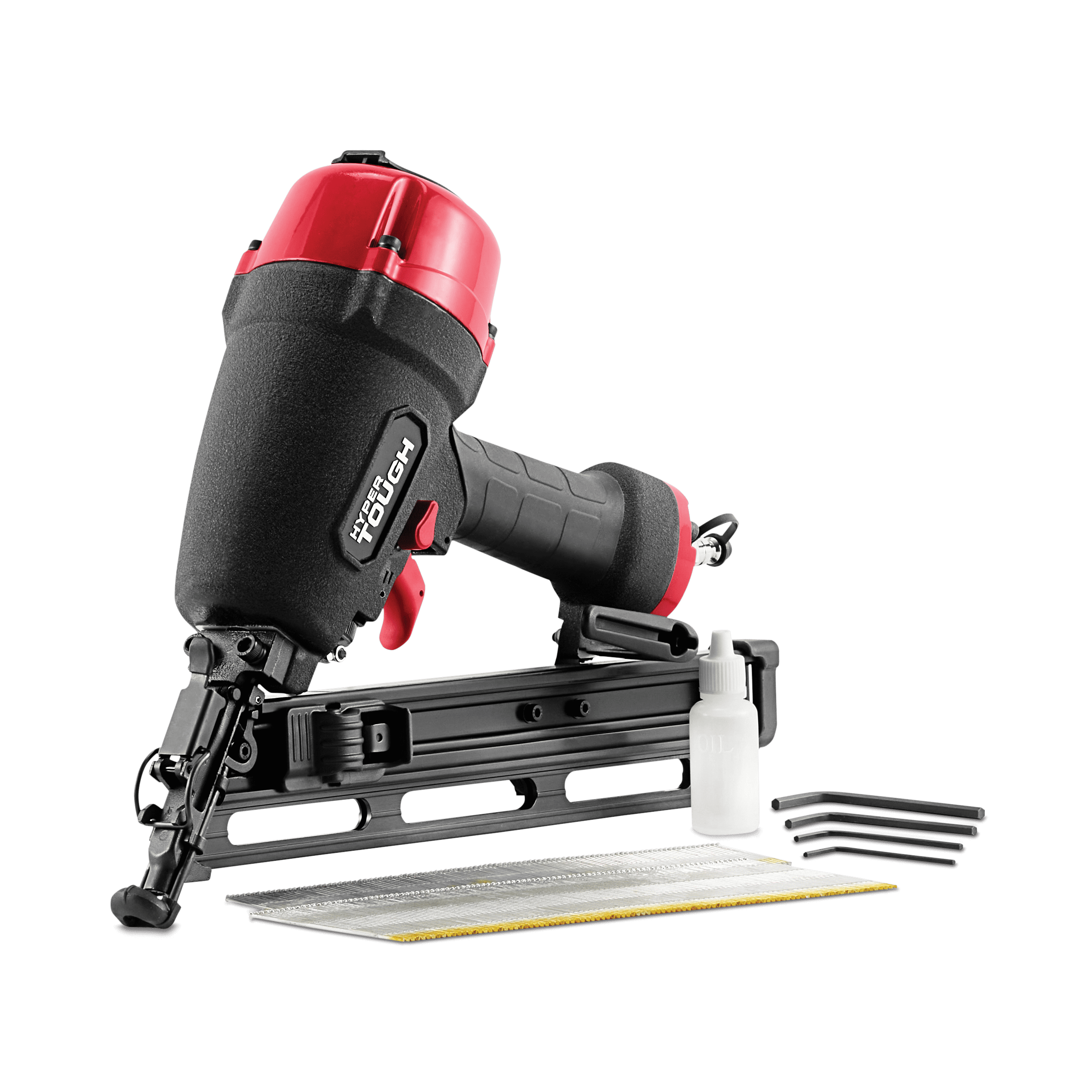 Hyper Tough 15 Gauge Pneumatic Angle Finish Nailer, Angled Finish