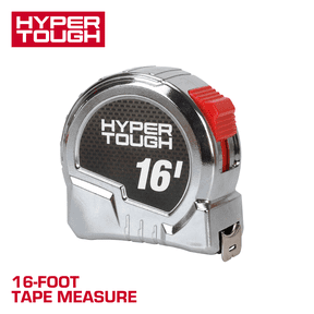 Hyper Tough 16-foot Chrome Tape Measure with Nylon Coated Blade