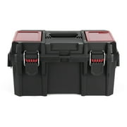 Hyper Tough 16-Inch Toolbox – Heavy-Duty Resin Storage with Padlock Security & Small Parts Organizer