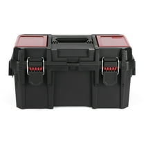Hyper Tough 16-Inch Toolbox – Heavy-Duty Resin Storage with Padlock Security & Small Parts Organizer