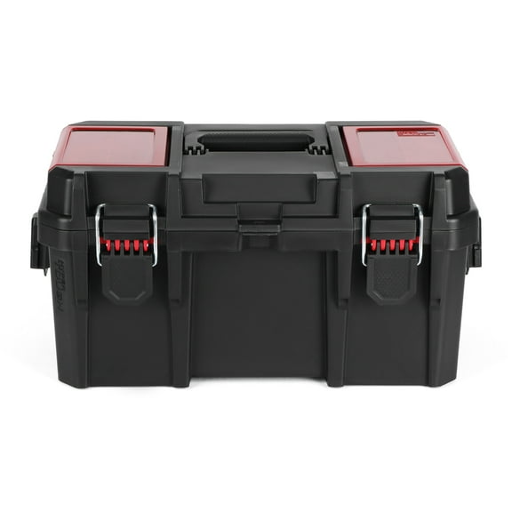 Hyper Tough 16-Inch Toolbox – Heavy-Duty Resin Storage with Padlock Security & Small Parts Organizer