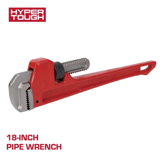 Hyper Tough 18-inch Heavy-Duty Pipe Wrench with 2-1/2 in. Jaw Capacity