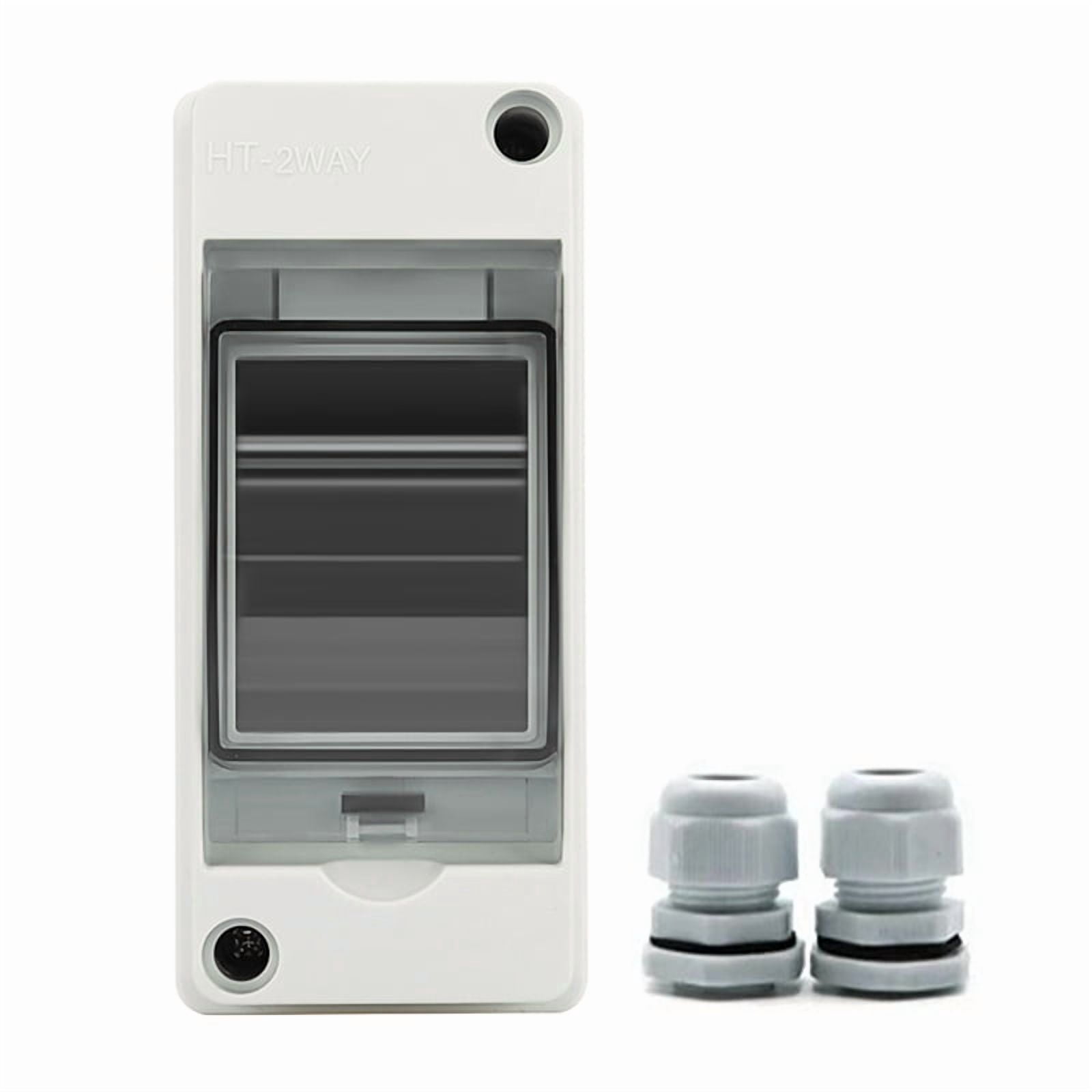 HT-2 IP65 Waterproof Distribution Breaker Box Panel Installation 2 WAY PC Outdoor Electrical MCB Solar Junction Box