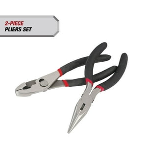 Juego de alicates Hyper Tough de 2 piezas de 6 pulgadas con articulación deslizante y punta larga