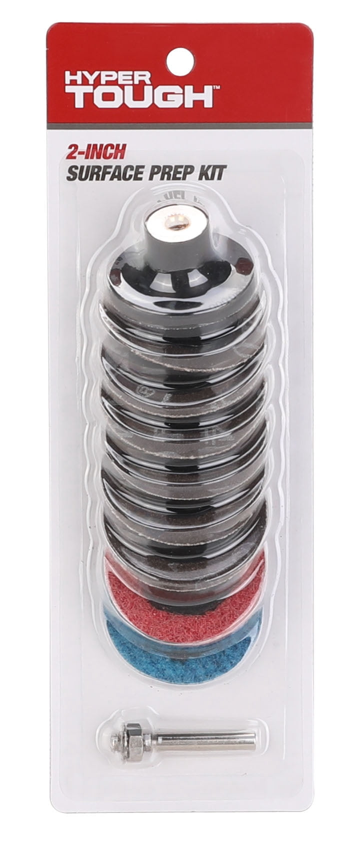 Hyper Tough 10 Piece 2-inch Die Grinder Surface Prep Kit, Grit Sanding Discs, Model Number 25-319HT