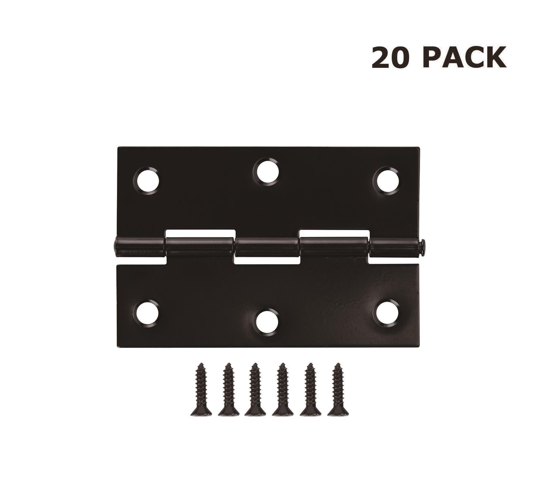 Hyper Tough 3in. Door and Window Hinge, Matte Black, 20 Pack