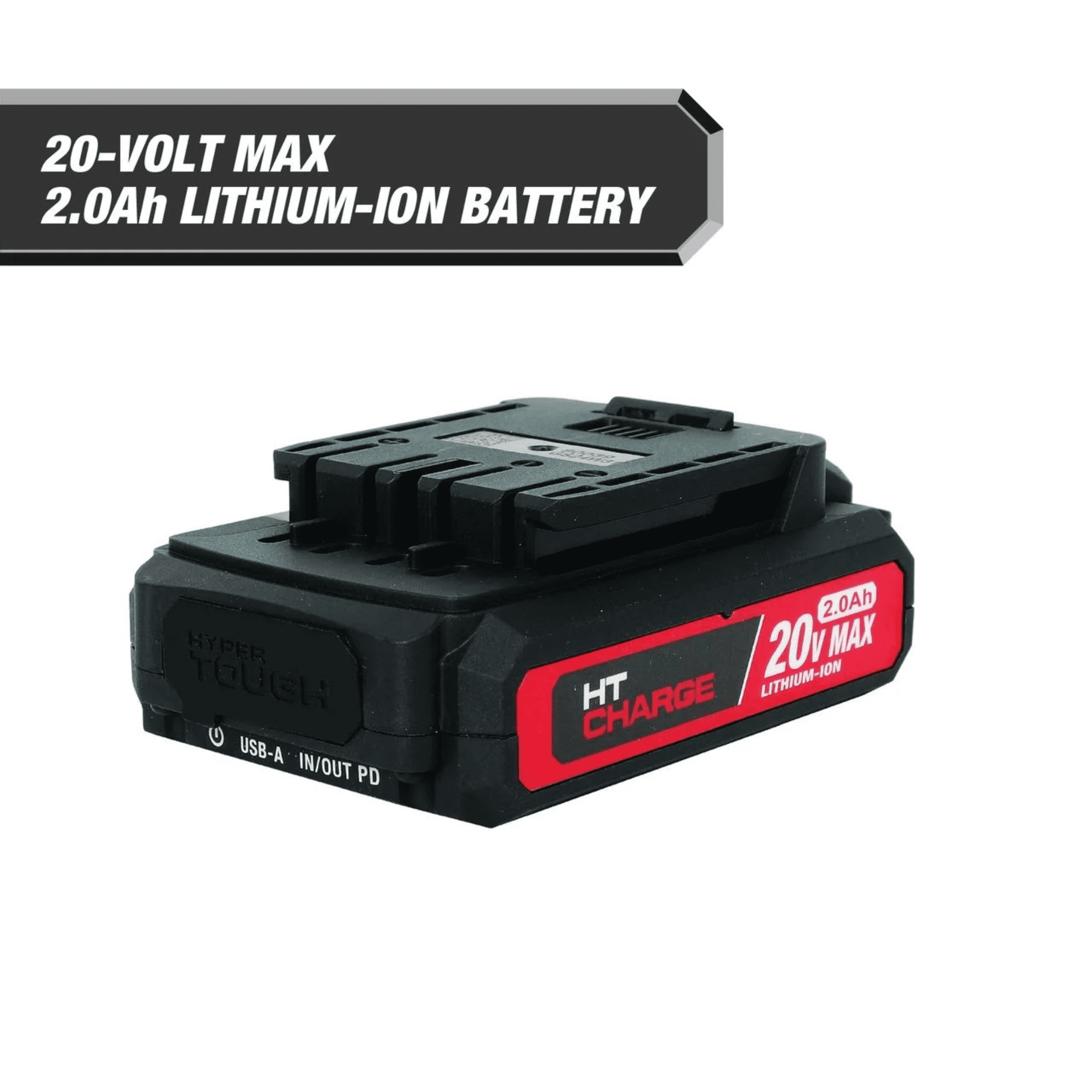 Hyper Tough 20V 2.0Ah Rechargeable Battery with USB-a and USB-c Ports