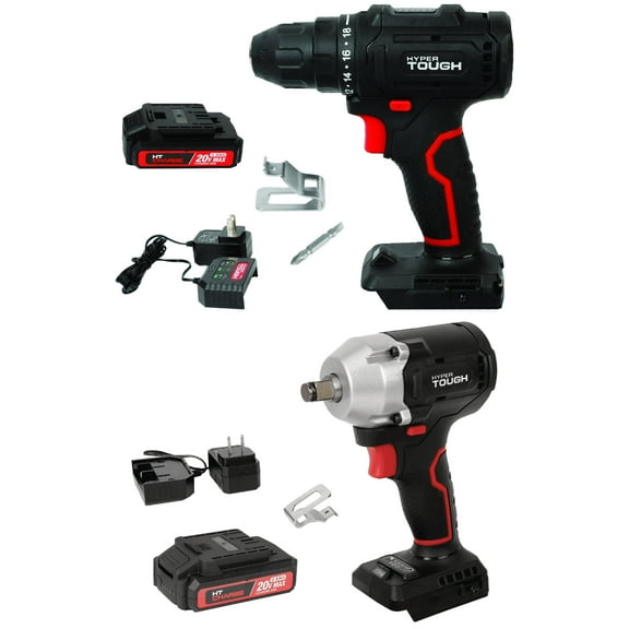 HT 20V Drill Driver & HT 20V Impact Wrench 350ft/lbs