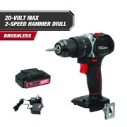 Hyper Tough 20V Brushless 1/2-inch 2-Speed Cordless Hammer Drill Battery & Charger