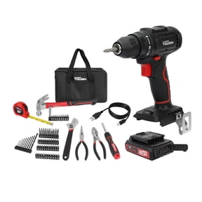 Hyper Tough 20-Volt Max Lithium-Ion 1.5Ah 70-Piece Cordless Drill Project Kit with Battery and Charger