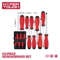 thumbnail image 1 of Hyper Tough 23-piece Screwdriver Set with Dual Material Tri-Oval Comfort Grips, 1 of 10