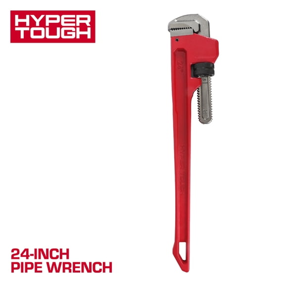 Hyper Tough 24-inch Heavy-Duty Pipe Wrench with 3-in. Jaw Capacity