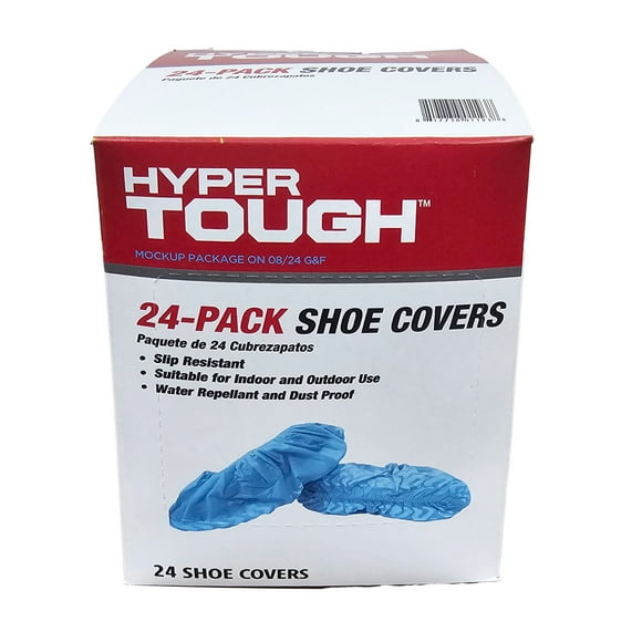 Hyper Tough Slip Resistant Shoe Covers, 24 Count