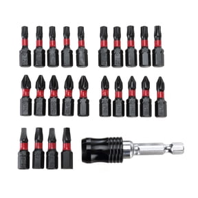Hyper Tough 25 Piece 1" Impact Rated Screwdriver Bit Set