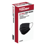 Hyper Tough Dust Masks, Black, 25 Count
