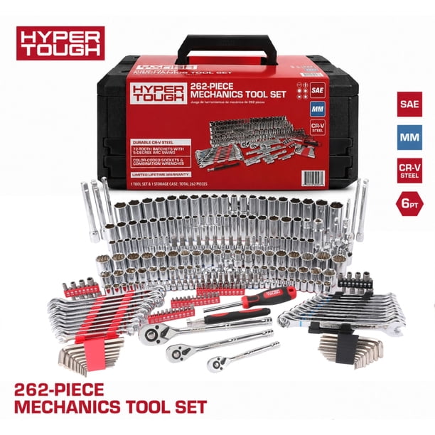Oukite 3台セット Hyper Tough 262-Piece Mechanics Tool Set (SAE and mm) - Walmart