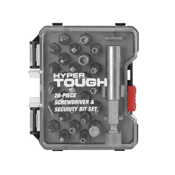 Hyper Tough 28-Piece Security and Screwdriver Bit Set in Case