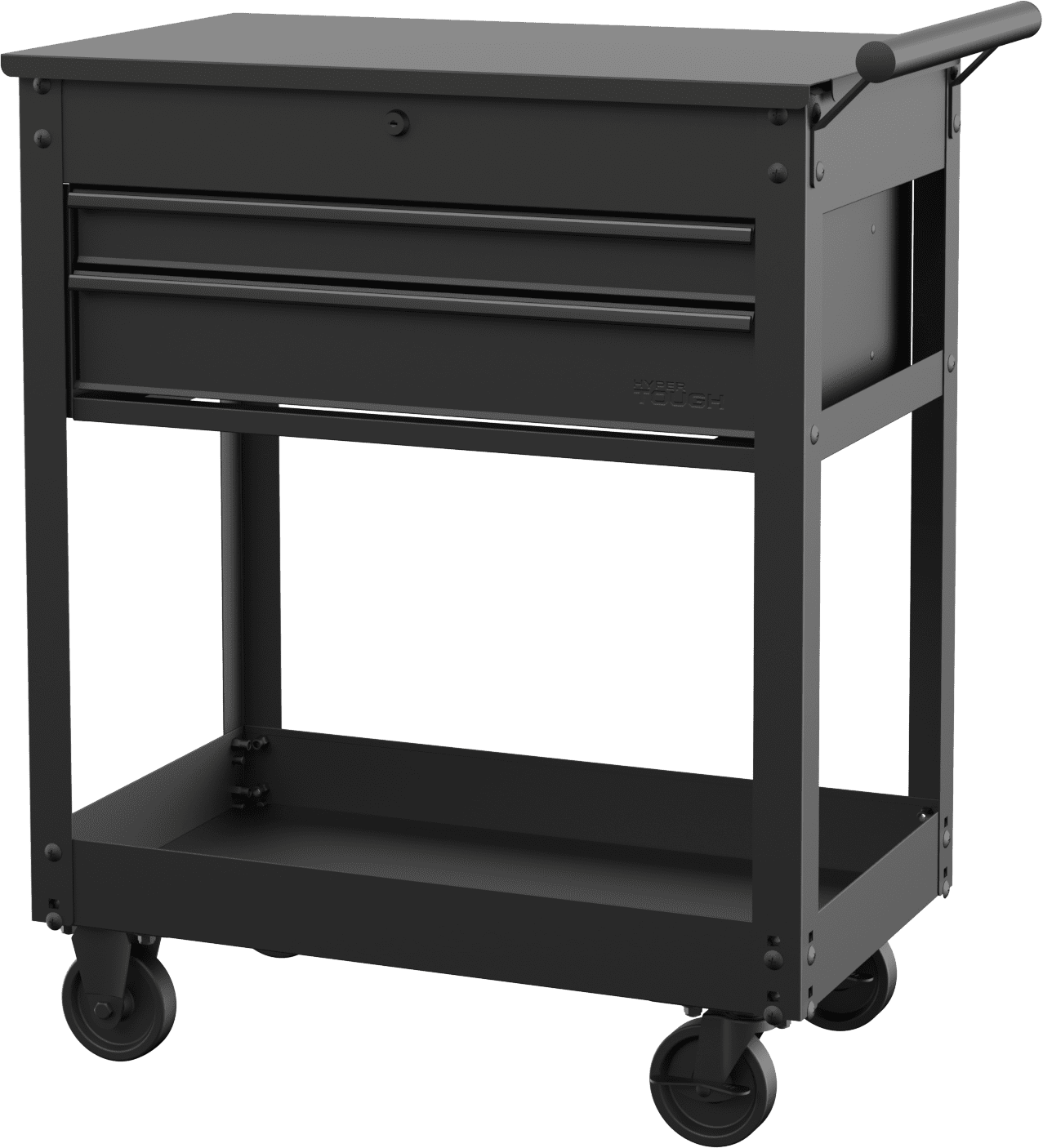 Hyper Tough 28-inch Steel Mechanics Tool Cart, 500 lb Capacity, Powder-Coated Finish, Black