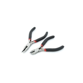 Hyper Tough 2 Piece Mini Long-Nose and Diagonal Pliers Set