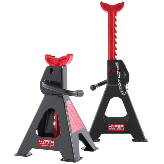 Hyper Tough 2 Ton Steel Jack Stands with Safety Pin, Lifting Range 11-1/4 in to 16-1/2 in