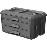 Hyper Tough Hyper Stack 3-Drawer Tool Storage Box, Black