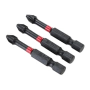 Hyper Tough 3-Piece 2-Inch Phillips PH2 Impact Rated Drill Bits Set