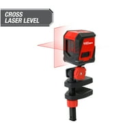 Hyper Tough 30 ft Cross Line Self-Leveling Laser Level with Clamp
