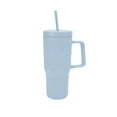 thumbnail image 1 of 30 Ounce Light Blue Acrylic Embossed Snowflakes Tumbler with Straw and Handle, by Holiday Time, 1 of 6