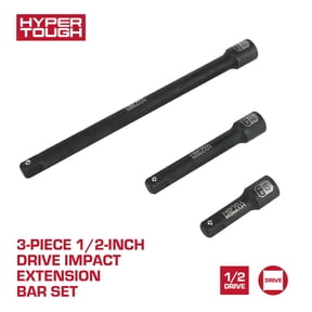 Hyper Tough 3-Piece 1/2-inch Drive Impact Extension Bar Set