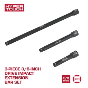 Juego de 3 extensiones de impacto de 3/8 de pulgada Hyper Tough