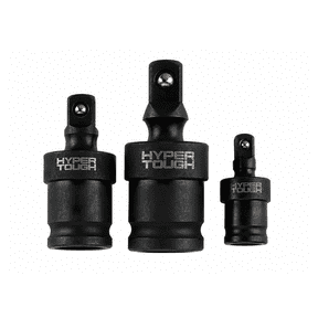 Hyper Tough Impact Swivel Joint Adapter Set, 1/4", 3/8" & 1/2" Drive, 3-Piece Socket Adapter Kit