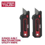 Hyper Tough 2-Pack 4-in-1 Multifunction Utility Knife