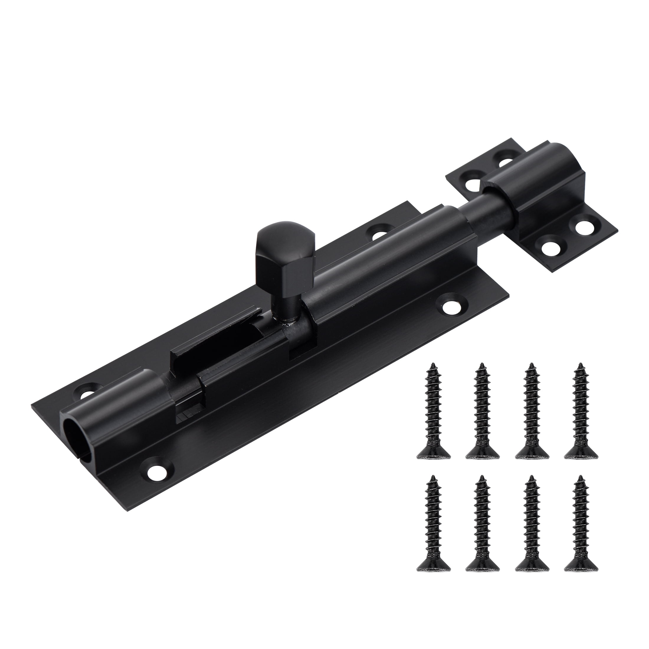 HT 4 Inch Black Brass Barrel Bolt Door Lock with Accessories
