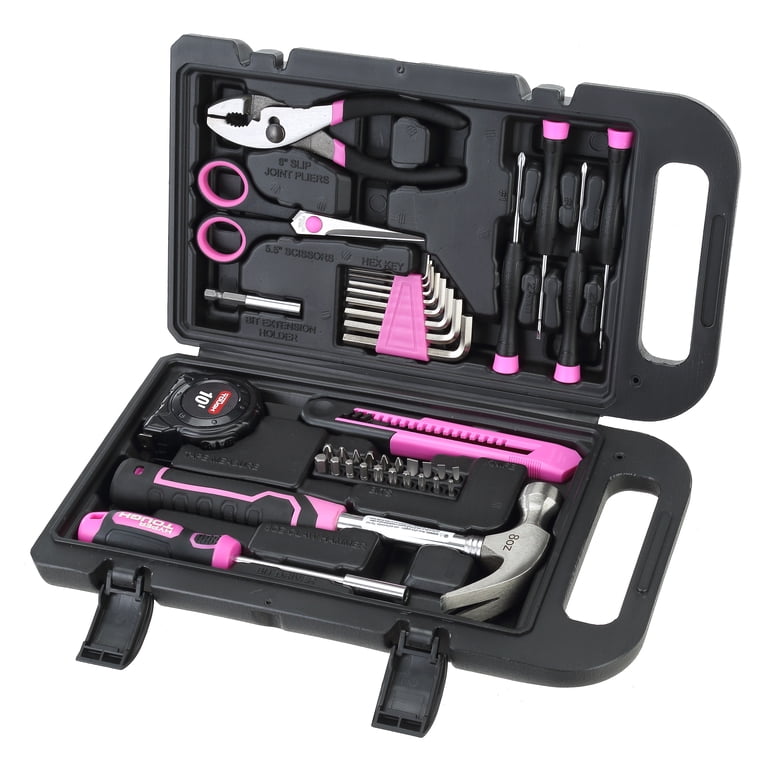 Hyper Tough Pink 40-Piece Household Tool Kit - Walmart.com