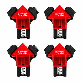 Hyper Tough 90-Degree Corner Clamp Set, 4-Piece Right Angle Clamps for Woodworking, Spring Loaded Corner Jig Tool for Frames, Cabinets & DIY Assembly