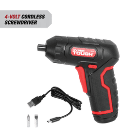 Hyper Tough 4V Cordless Screwdriver with USB-c Charging Cable
