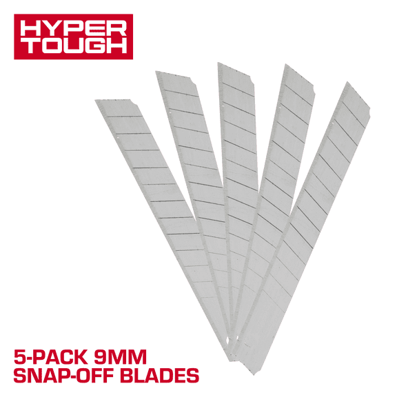 Hyper Tough 9 mm Snap-Off Blades, 5 Pack